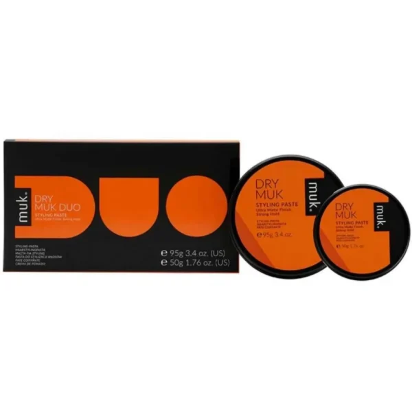 MUK Dry Duo Hair Styling Paste (50g+95g) Strong Hold Ultra Matte Finish