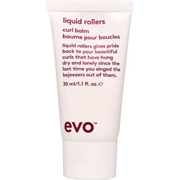 EVO Liquid Rollers Curl Balm - Hair Styling Balm - Enhances Natural Curls, Protects Frizz & Improves Overall Condition
