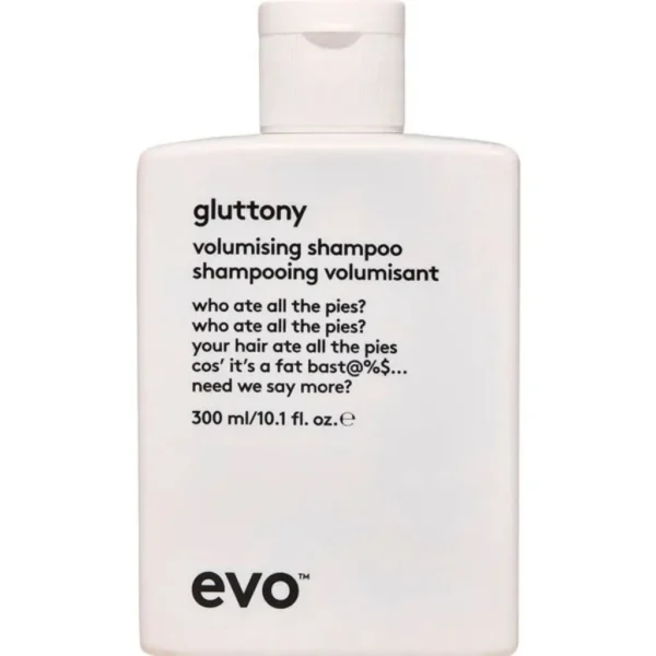 EVO Gluttony Volumising Shampoo - Volume Shampoo for All Types of Hair - Adds Lift, Body Shine, Strength & Elasticity